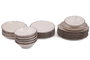 Hermia CXEO24Y2730P02 Vajilla de Porcelana 24 Piezas Color Canela Apta Lavavajillas Microondas